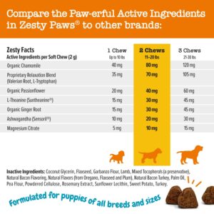 Zesty Paws Puppy 8-in-1 Multivitamin Soft Chews + Puppy Calming Soft Chews