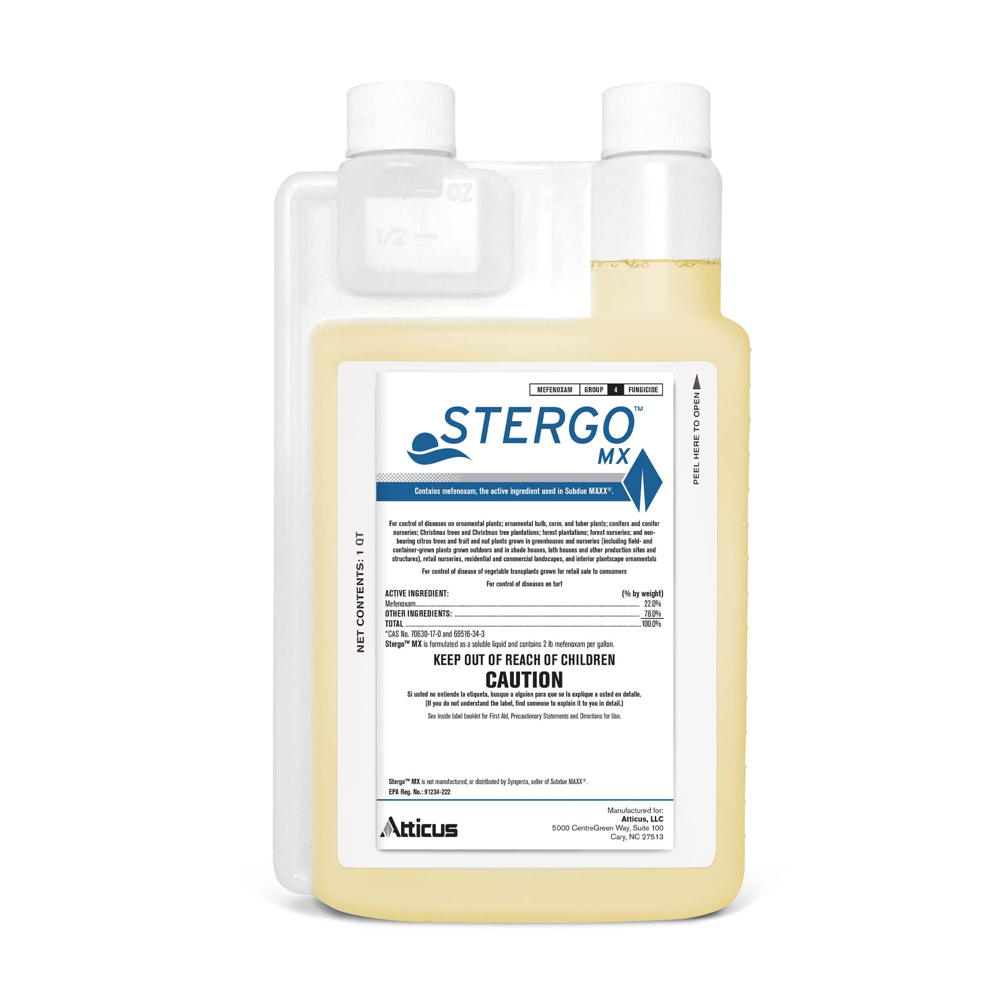 Stergo MX Mefenoxam Fungicide (32 Ounce) by Atticus (Compare to Subdue Maxx) – Fungus Control for Lawns, Ornamentals, Greenhouse and Nursery