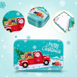 Christmas Gift Card Holder Boxes: 8PCS Gift Card Holder with Lids and Greeting Card Holiday Tins Holders for Christmas Party Favors