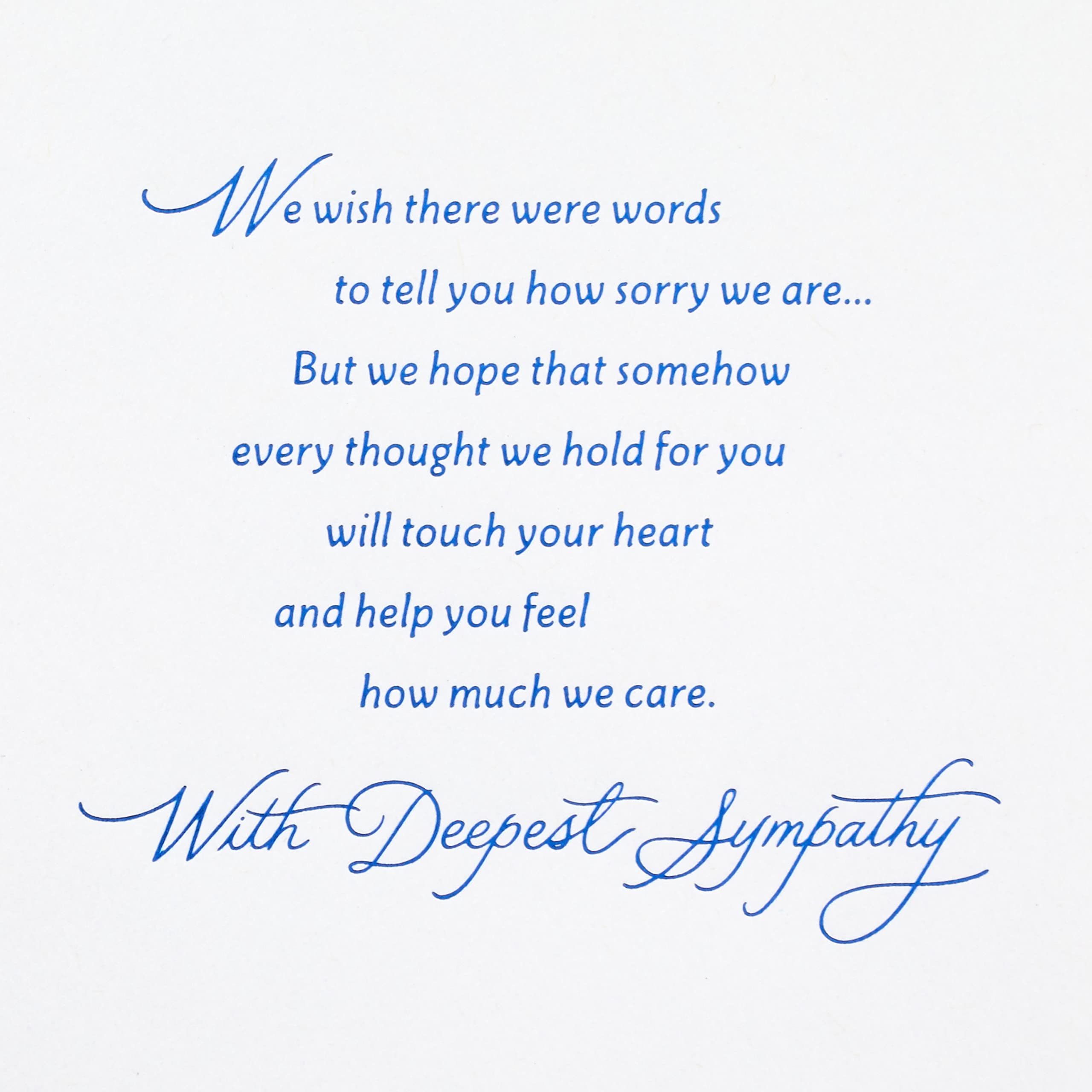 Hallmark Sympathy Card from Both or From All (Our Hearts Are With You) (5RZB2133)