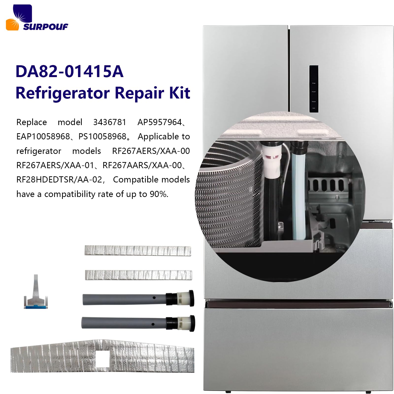 SURPOUF DA82-01415A Refrigerator Service Kit Fits for Samsung