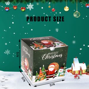 15 Pack Christmas Gift Boxes, Gift Boxes with Lids,Christmas Party Boxes with 3 Different Designs and Color,Christmas Boxes for Pastries, Candy, Holiday Bakery Treat and Party Favor 5 x 5 x 5 Inches