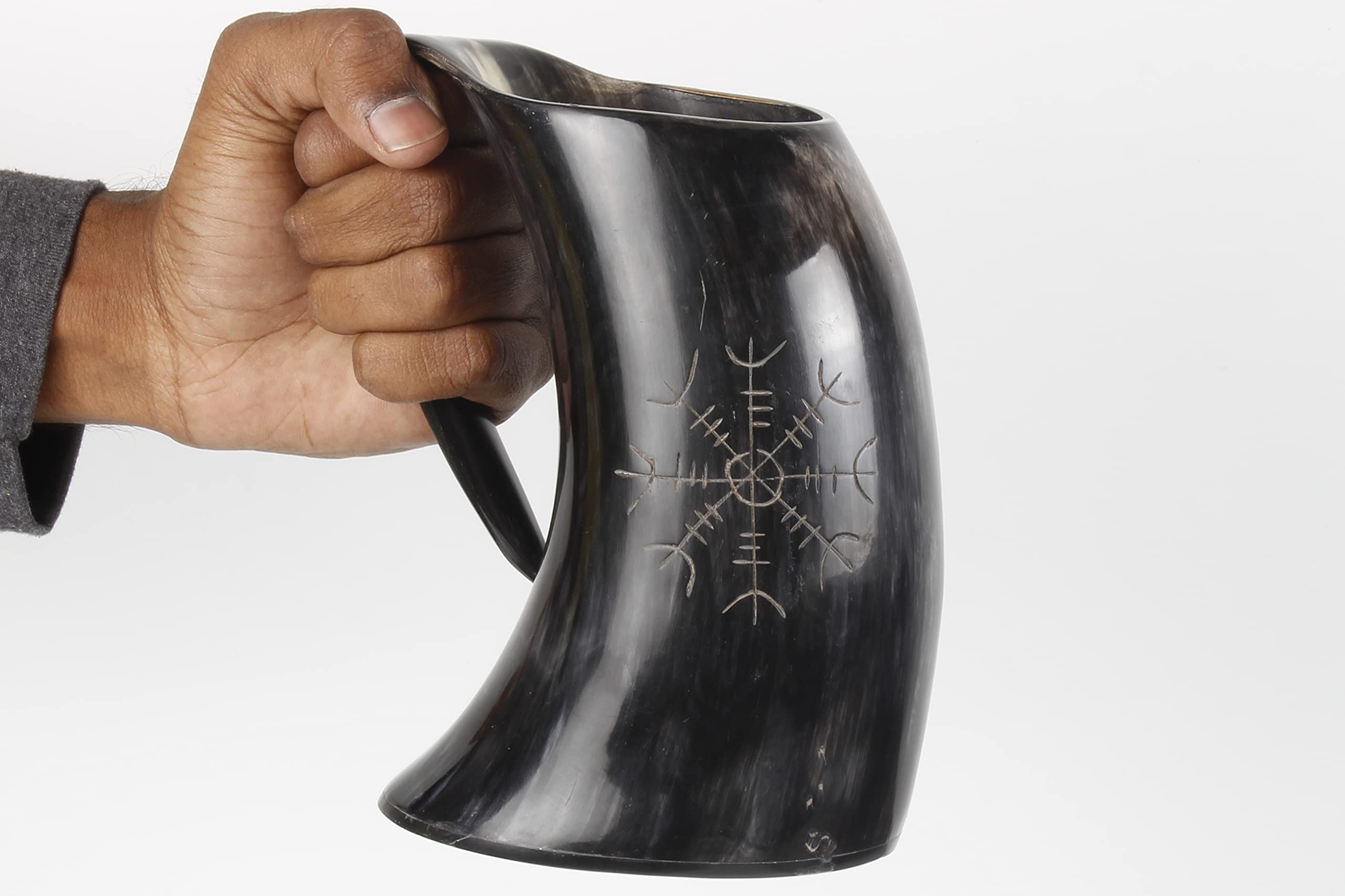 Father's Day Gifts Premium Original Viking Drinking Horn Mug Premium Viking Beer Tankard | Ideal for Beer Lovers-Wine-Mead & Ale | Nordic Inspired Drinking Mug