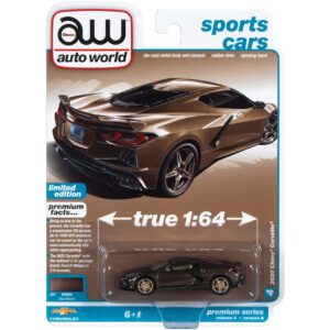 2020 Chevrolet Corvette Zeus Bronze Metallic Sports Cars Limited Edition 1/64 Diecast Model Car by Auto World