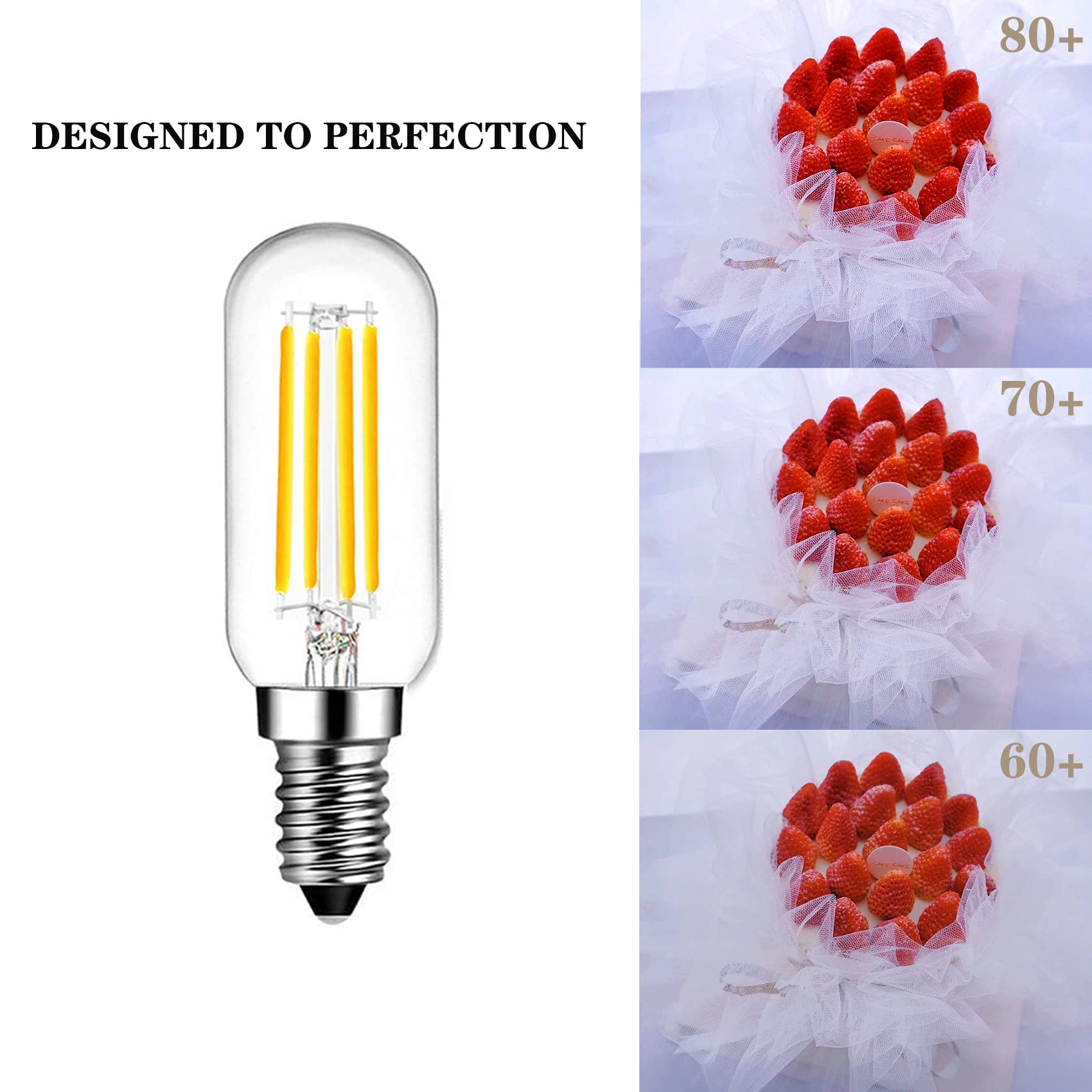 E14 LED Bulb Dimmable European Base E14 LED 40W 400LM E14 LED Dimmable Candelabra Soft White 3000K, Vintage 4W E14 LED Edison Light Bulb for Chandelier European Pendant Lighting, 6 Pack