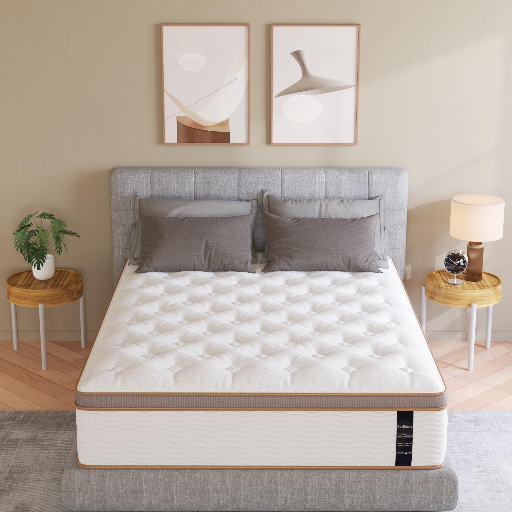 BedStory Short Queen Mattress - 11.5 Inch Hybrid Mattress