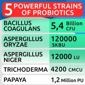 BARK&SPARK Dog Probiotics & Digestive Enzymes (Gut Health) Allergy & Itchy Skin - Pet Diarrhea Gas Treatment Upset Stomach Relief, Digestion Health Prebiotic Supplement Large Dog Treats (240Ct Bacon)