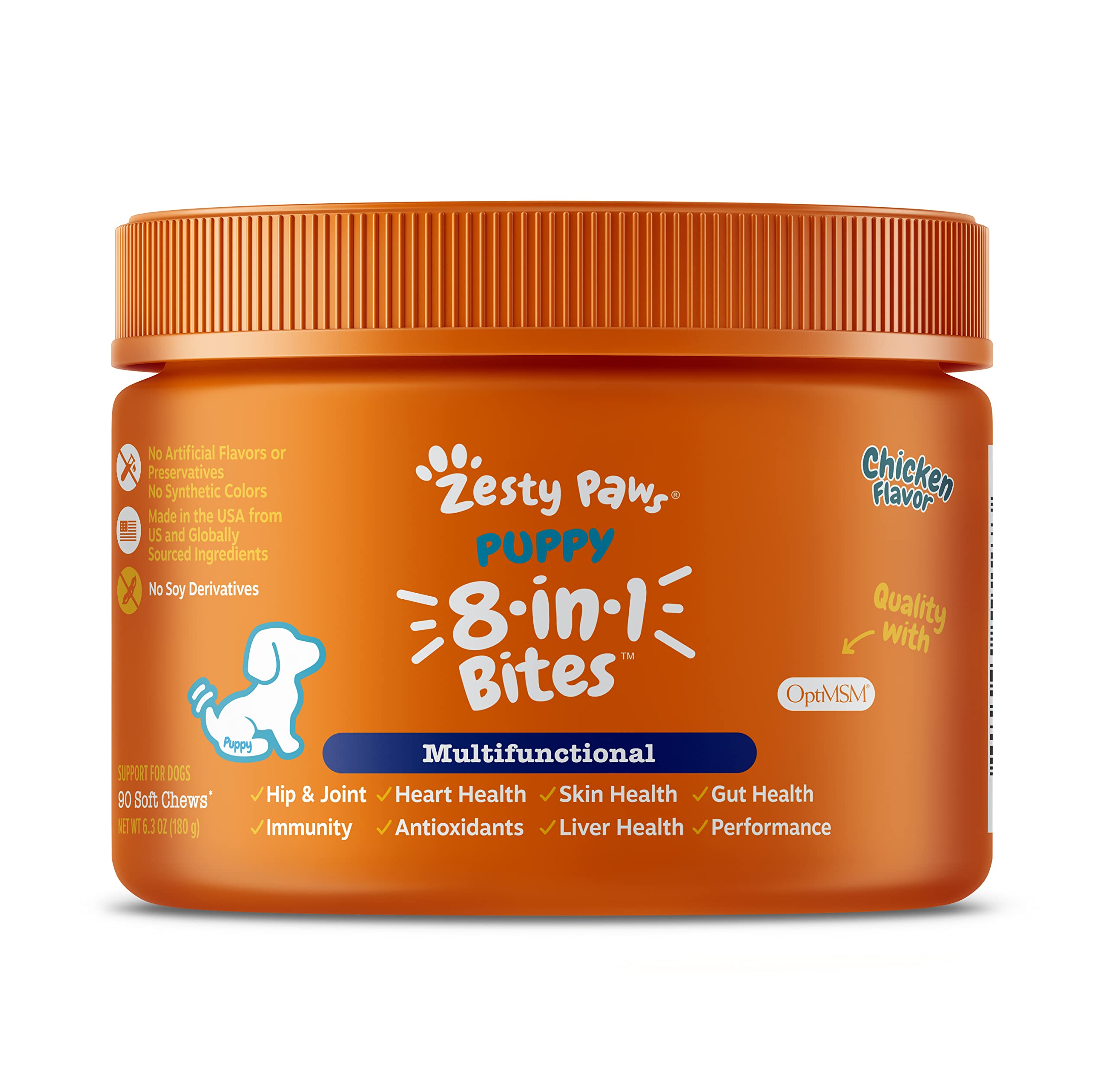 Zesty Paws Puppy 8-in-1 Multivitamin Soft Chews + Puppy Calming Soft Chews