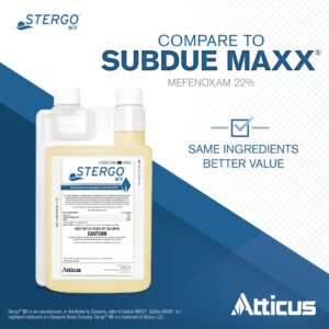 Stergo MX Mefenoxam Fungicide (32 Ounce) by Atticus (Compare to Subdue Maxx) – Fungus Control for Lawns, Ornamentals, Greenhouse and Nursery