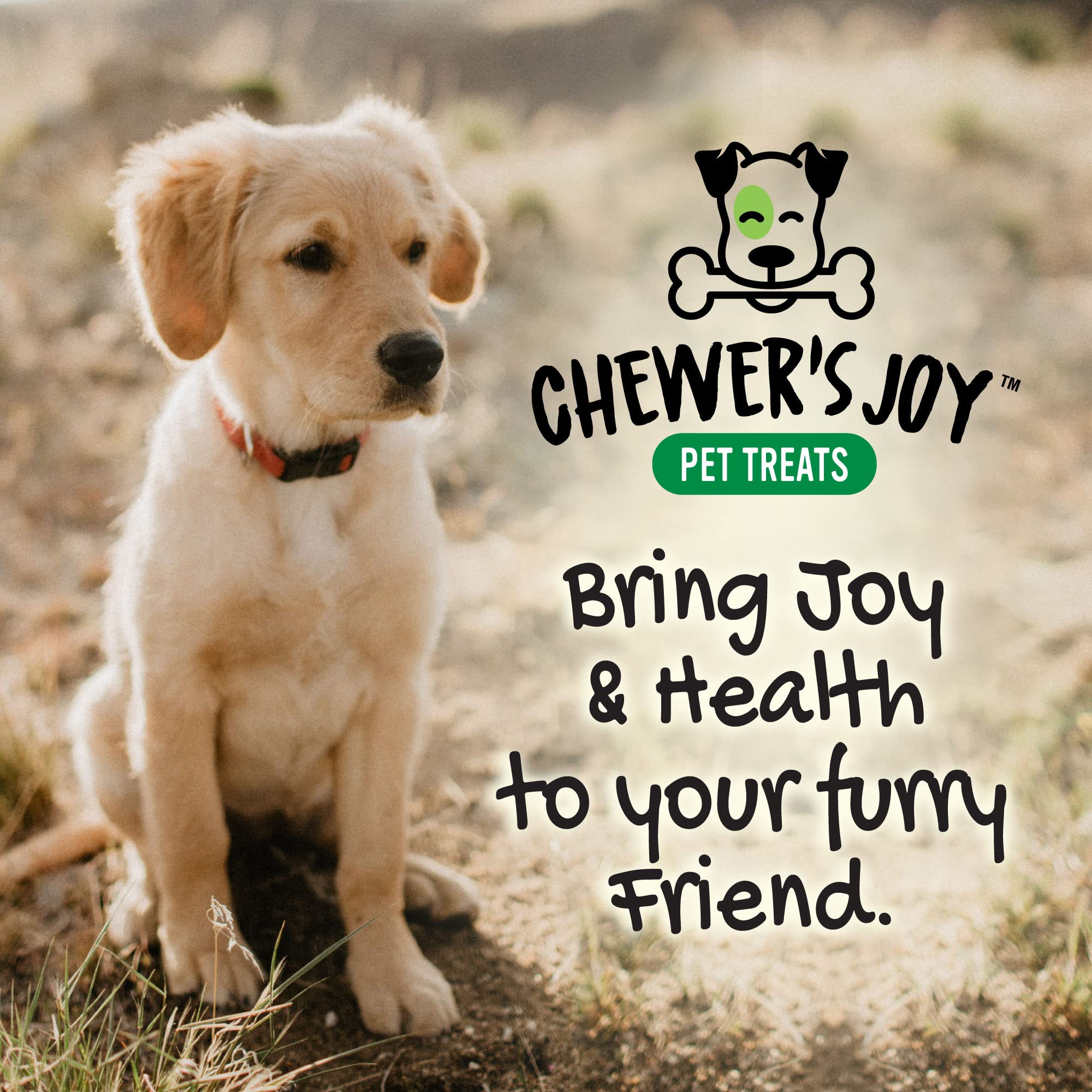 Chewer's Joy Collagen Spring Sticks 15pk 5-6" for Dogs. Up to 100% Collagen Promotes Healthy Joints, Bones, Skin, Digestion, & Shiny Coat. Bully Stick & Rawhide Alternative. Long Lasting.