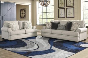 yafa home fashion modern contemporary swirls design area rug, luxurious, elegant, and fashionable area rug (navy, 8 ft x 10 ft)