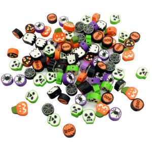 100 pcs halloween polymer clay beads heishi spacer beads supplies for diy bracelet earring necklace jewelry making