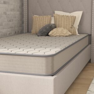 BizChair 6 Inch CertiPUR-US Certified Spring Mattress, Twin XL Mattress in a Box