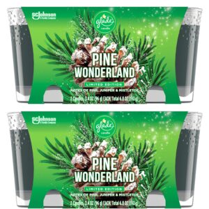 glade jar candles, fragrance candles infused with essential oils, air freshener candles, 4 candles 3.4 oz (pine wonderland)