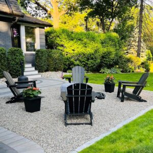 NAVINE Adirondack Chair Set of 4, HDPE Folding Adirondack Chair with Multifunctional Cup Holder, Weather Resistant Fire Pit Chair for porches, patios, poolsides, Decks.