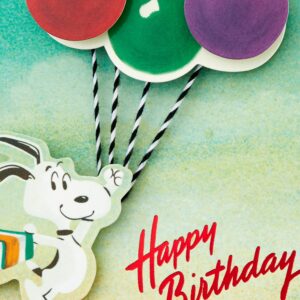 Hallmark Peanuts Birthday Card (Snoopy, Balloons)