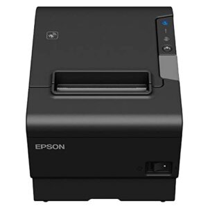 Epson TM-T88VI Thermal Receipt Printer, Ethernet, USB and Serial Interfaces, Requires USB Wireless Dongle, NFC, Supports PC-POS/Mobile Devices/Cloud Servers, Black, DAODYANG Printer_Cable