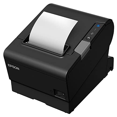 Epson TM-T88VI Thermal Receipt Printer, Ethernet, USB and Serial Interfaces, Requires USB Wireless Dongle, NFC, Supports PC-POS/Mobile Devices/Cloud Servers, Black, DAODYANG Printer_Cable