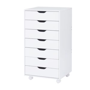 Naomi Home Drawer Storage Cabinet White/7 Drawer