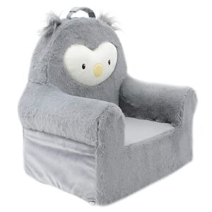 Soft Landing Grey Sweet Seats | Premium Character Chair with Carrying Handle & Side Pockets Owl