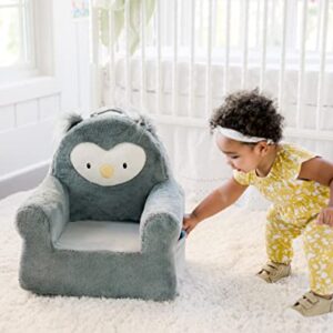 Soft Landing Grey Sweet Seats | Premium Character Chair with Carrying Handle & Side Pockets Owl