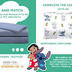 Saturday Park Disney Lilo & Stitch Watercolor Vibes Twin Bed Set - 5 Piece 100% Organic Cotton Bedding - GOTS & Oeko-TEX Certified (Disney Official)