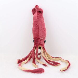 Nohito Large Giant Red Squid Stuffed Animal Plush Pillow Toy Realistic King Colossal Squid Octopus Cuttlefish Plushie Doll (Red, M)