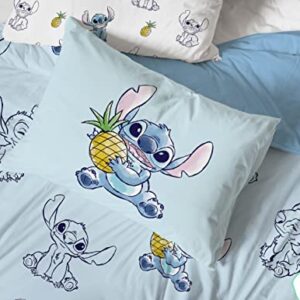 Saturday Park Disney Lilo & Stitch Watercolor Vibes Twin Bed Set - 5 Piece 100% Organic Cotton Bedding - GOTS & Oeko-TEX Certified (Disney Official)