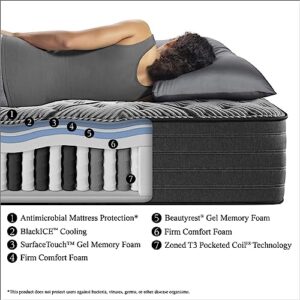 Beautyrest Black L-Class 13.75” Firm Twin XL Mattress, Cooling Technology, Supportive, CertiPUR-US, 100-Night Sleep Trial, 10-Year Limited Warranty