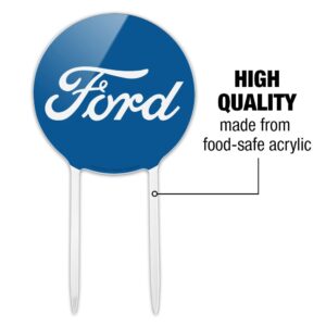 Acrylic Ford Classic Script Logo Cake Topper Party Decoration for Wedding Anniversary Birthday Graduation