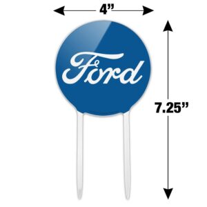 Acrylic Ford Classic Script Logo Cake Topper Party Decoration for Wedding Anniversary Birthday Graduation