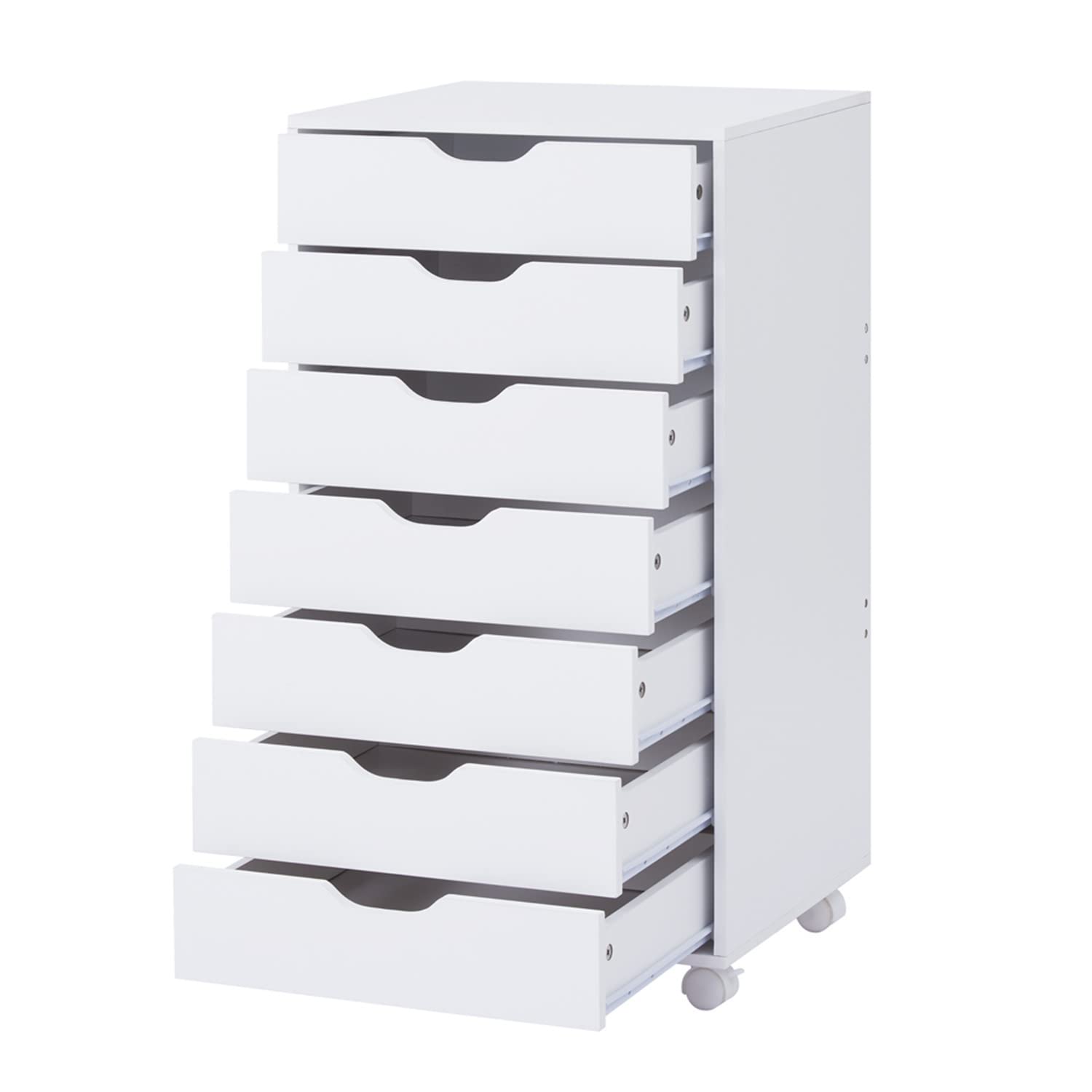 Naomi Home Drawer Storage Cabinet White/7 Drawer