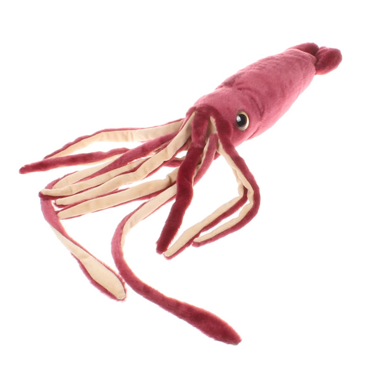 Nohito Large Giant Red Squid Stuffed Animal Plush Pillow Toy Realistic King Colossal Squid Octopus Cuttlefish Plushie Doll (Red, M)