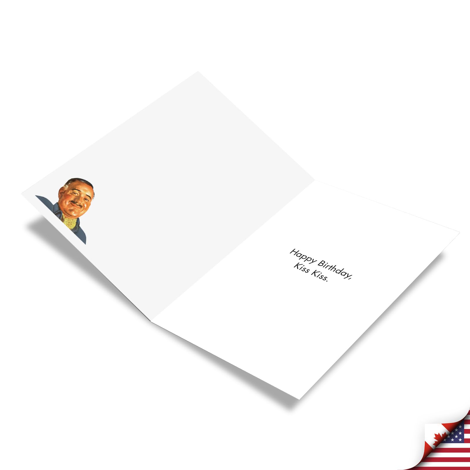 NobleWorks - Funny Birthday Greeting Card with 5 x 7 Inch Envelope (1 Card) Bday Man Everyone Kiss My Ass C7871BDG