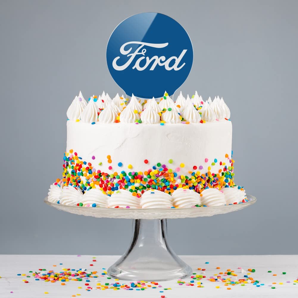 Acrylic Ford Classic Script Logo Cake Topper Party Decoration for Wedding Anniversary Birthday Graduation