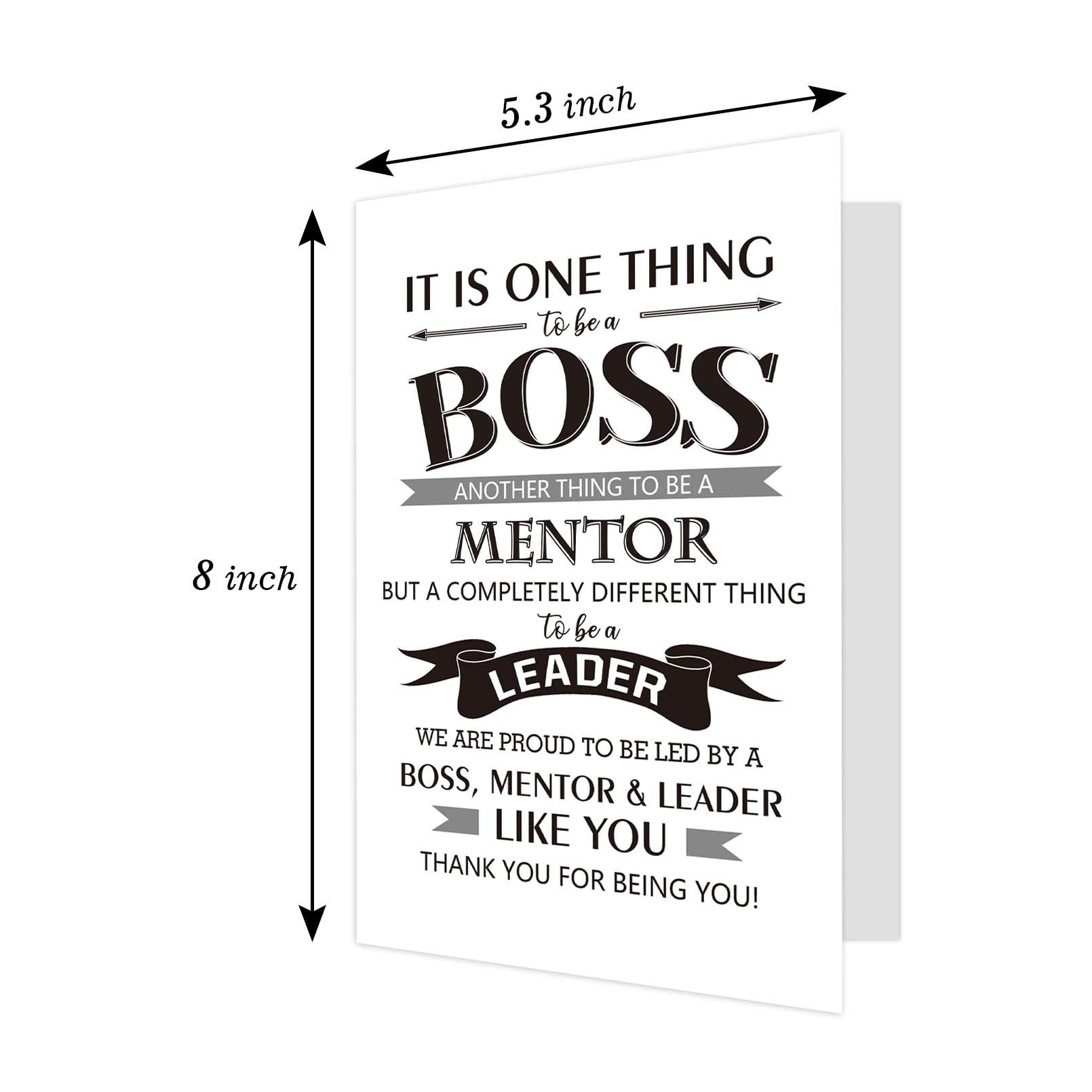 Ogeby Funny Boss Day Cards Gifts for Boss Women Men, Happy Boss’s Day Card Gifts for Him Her, Boss Appreciation Card for Leader Mentor, Boss Thank You