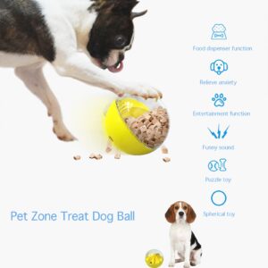 Monotre Dog Treat Ball, Dog Food Puzzle Slow Feeder Interactive Squeaky Mental Stimulation Toys, Dog& Cat Treat Dispenser Puzzle Toys Active Rolling Balls for Medium/Large Dog Breeds