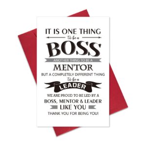 ogeby funny boss day cards gifts for boss women men, happy boss’s day card gifts for him her, boss appreciation card for leader mentor, boss thank you