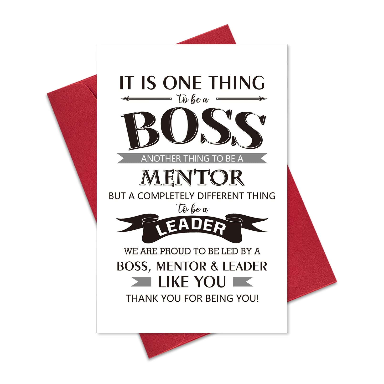 Ogeby Funny Boss Day Cards Gifts for Boss Women Men, Happy Boss’s Day Card Gifts for Him Her, Boss Appreciation Card for Leader Mentor, Boss Thank You