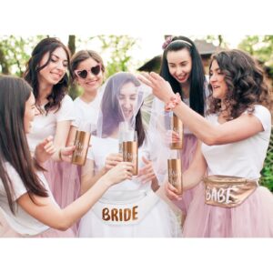 Maitys 45 Pcs Bachelorette Bride Party Favors 7 Sets Bridal Shower Gifts for Bridesmaid Wedding Bride Fanny Pack Sunglasses Scrunchies Pens Cup Sleeve Tattoo Bride Shower Decoration