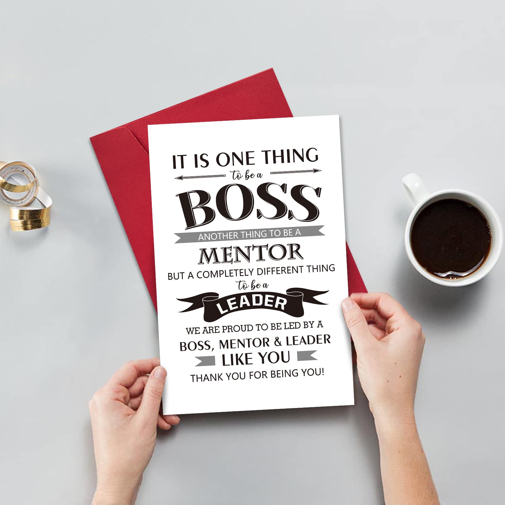 Ogeby Funny Boss Day Cards Gifts for Boss Women Men, Happy Boss’s Day Card Gifts for Him Her, Boss Appreciation Card for Leader Mentor, Boss Thank You