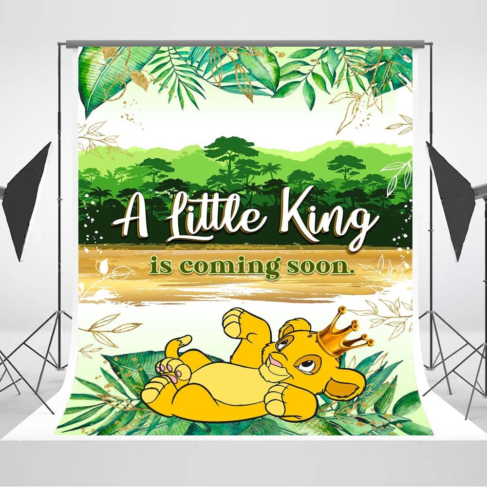 Similar Lion King Baby Shower Decorations for Boy 5x7ft African Baby Lion King Backdrop Baby Shower Vinyl Infant Simba Wild One Jungle Background for Kids 1 Year Old, One Size