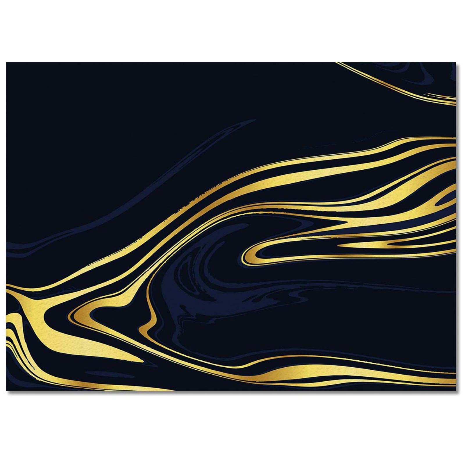 Abstract Black Gold Marble Texture Area Rugs, Flow Texture Black Gold Soft Washable Carpet, Upholstery Rug with Non-Slip Backing for Kids Boys Girls Bedroom Living Room Dining Room Study 6.6ftx5.3ft