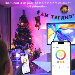 meross Smart Light Bulb, Smart WiFi LED Bulbs Compatible with Apple HomeKit, Siri, Alexa, SmartThings, Dimmable E26 Multicolor 2700K-6500K RGBWW, 900 Lumens 60W Equivalent 2 Pack