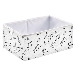 Sletend Cube Storage Bins Phonic Notes Music Collapsible Storage Baskets Foldable Fabric Storage Box for Clothes, Toys 11" x 11" x 11"