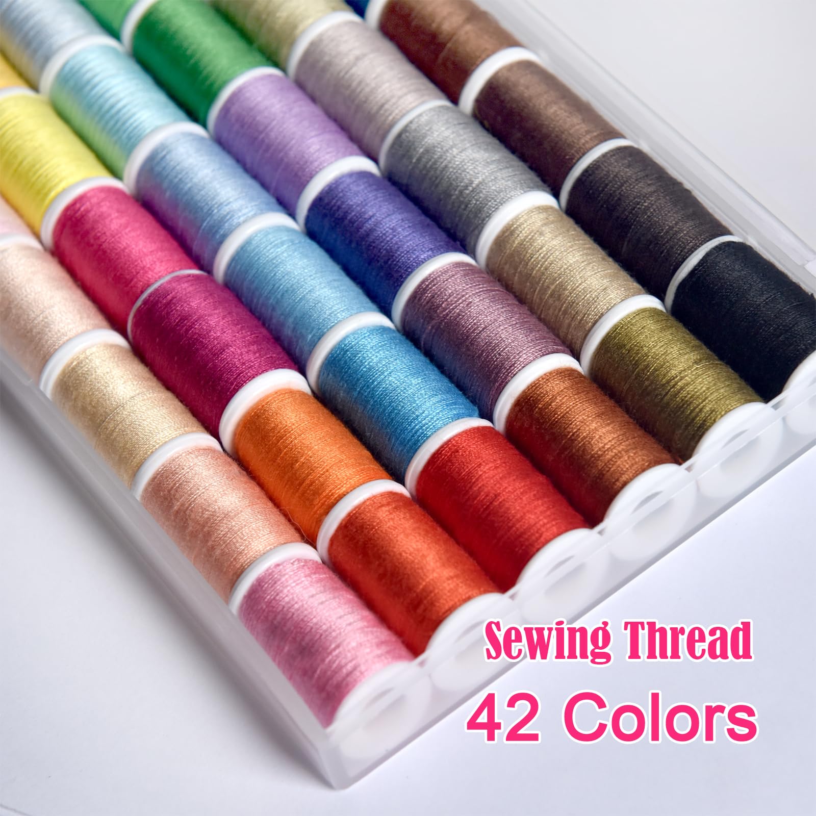 Sewing kit 42 Color Set of Handy Polyester Thread