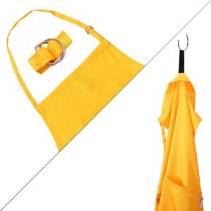 Zihuatailor Orange Yellow Apron for Women with Pockets | Lightweight and Adjustable Apron