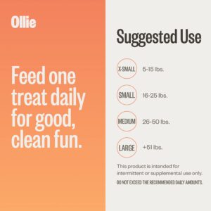 Ollie Dental Chews for Dogs XS- Dog Breath Treats - Dog Teeth Cleaning Treat - Dental Sticks for Dogs - Fresh Breath for Dogs - Dental Treats for Dogs - Dog Dental Care - 12 Oz.