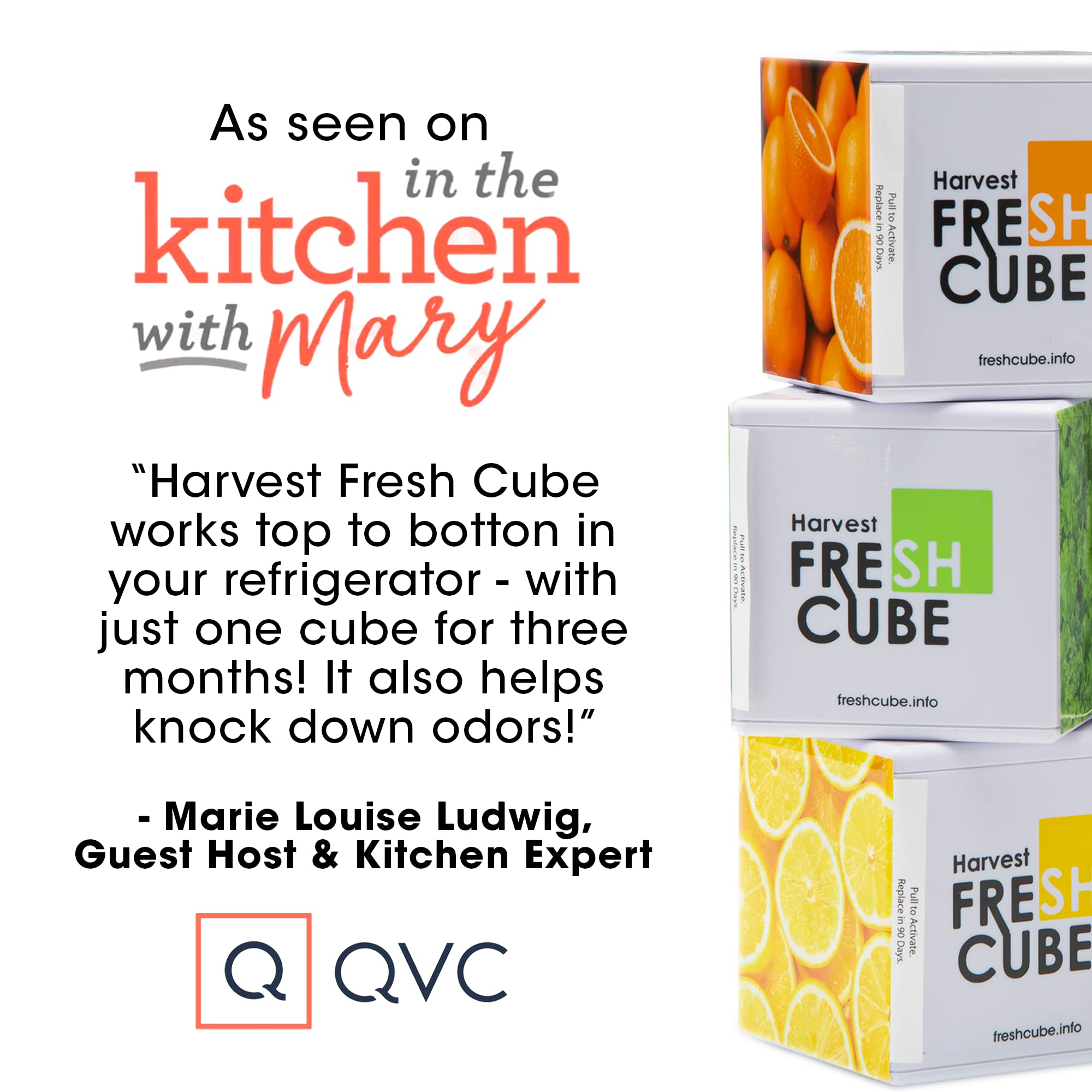 Harvest Fresh Cube Produce Saver | Extend produce shelf life up to 4 to 6 weeks | Simply unwrap and forget! | Pack of 2 | 180 Day Supply