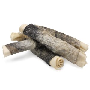 Icelandic+ Beef Rolled Collagen Stick with Wrapped Fish 8" Dog Treat